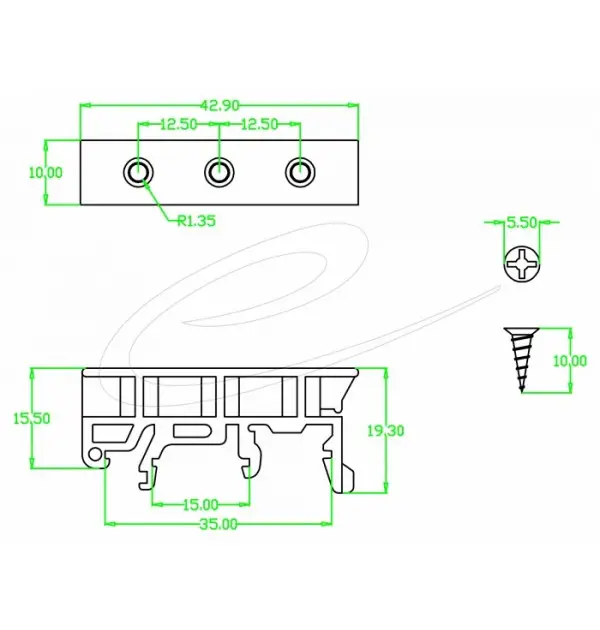 Clip DIN rail clip compatibile per NUC (4 pezzi)