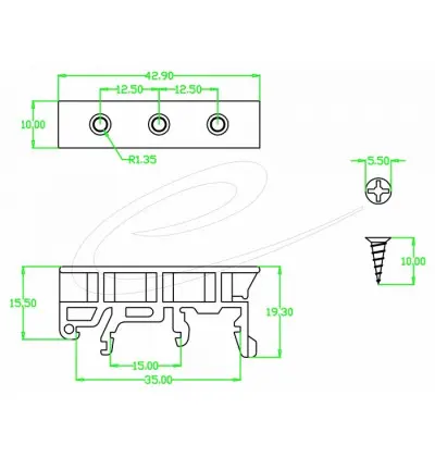 Clip DIN rail clip compatibile per NUC (4 pezzi)