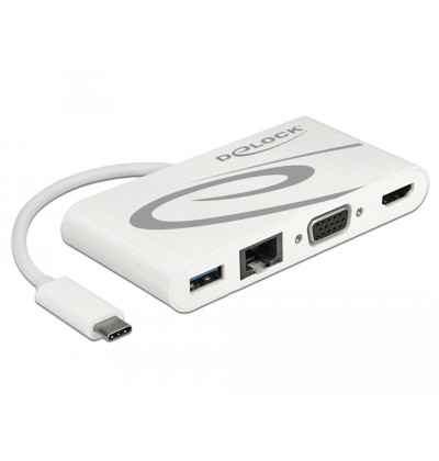 Docking Station USB Type-C 3.1  HDMI 4K 30 Hz, VGA, LAN, USB PD 2