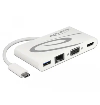 Docking Station USB Type-C 3.1  HDMI 4K 30 Hz, VGA, LAN, USB PD