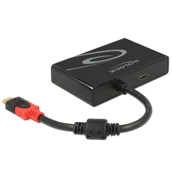 Adattatore USB 3.1 Gen 1 USB Type-C maschio - 2x USB 3.0 Tipo-A femmina, 1x HDMI femmina (DP Alt Mode) 4K 30 Hz