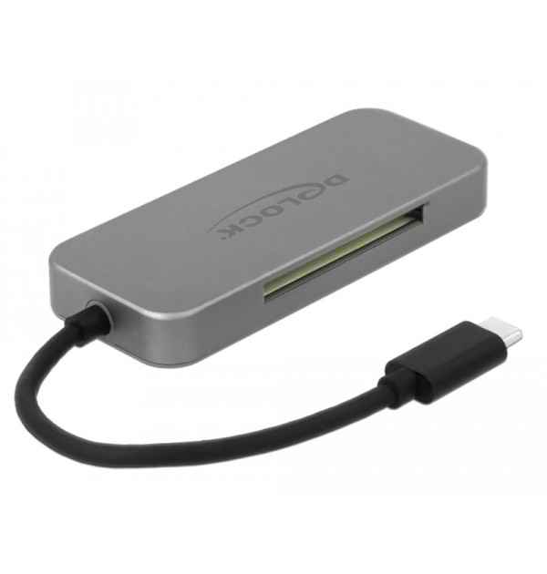 Hub USB 3.0 a 2 porte e lettore di schede a 3 slot con connessione USB Type-C