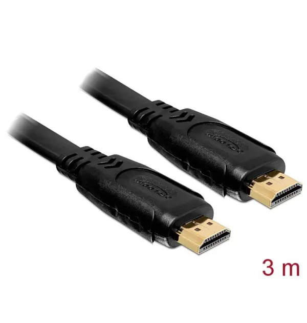 Cavo High Speed HDMI con Ethernet – HDMI A maschio - HDMI A maschio flat 3 m