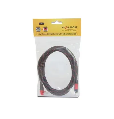 Cavo High Speed HDMI con Ethernet – HDMI A maschio - HDMI A maschio angolato 4K 2 m