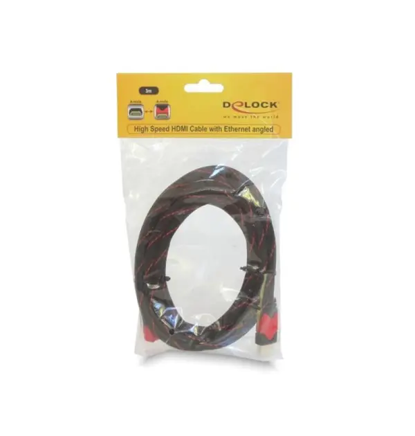 Cavo High Speed HDMI con Ethernet – HDMI A maschio - HDMI A maschio angolato 4K 3 m