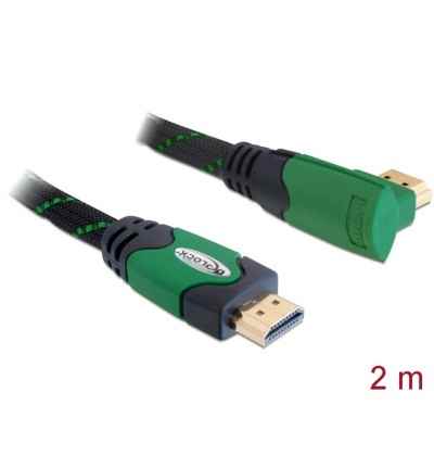 Cavo High Speed HDMI con Ethernet – HDMI A maschio - HDMI A maschio angolato 4K 2 m