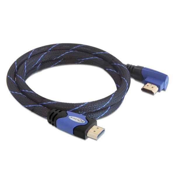 Cavo High Speed HDMI con Ethernet – HDMI A maschio - HDMI A maschio angolato 4K 1 m