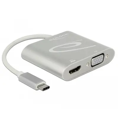 Adattatore USB Type-C - 1x HDMI + 1x VGA