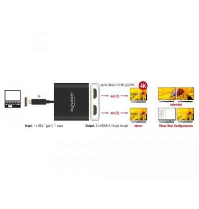 Adattatore USB Type-C - 2x HDMI 4K 30 Hz 2